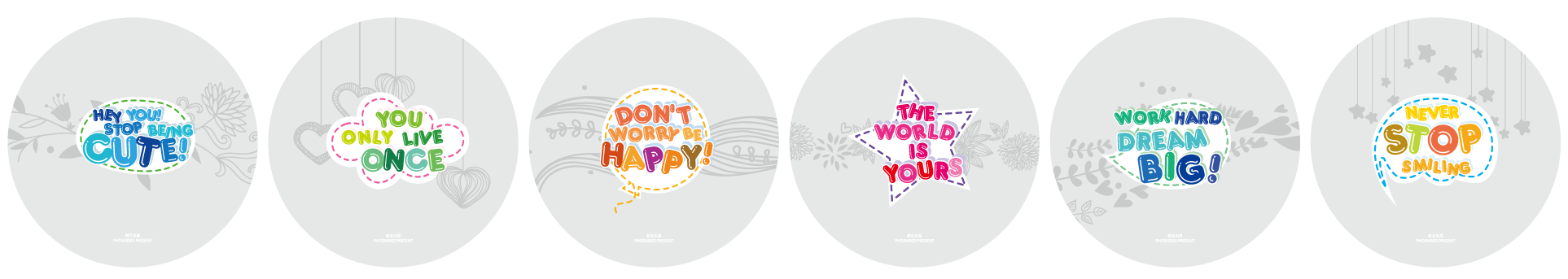 Bộ 6 tranh dán niêm phong ES - Trích dẫn