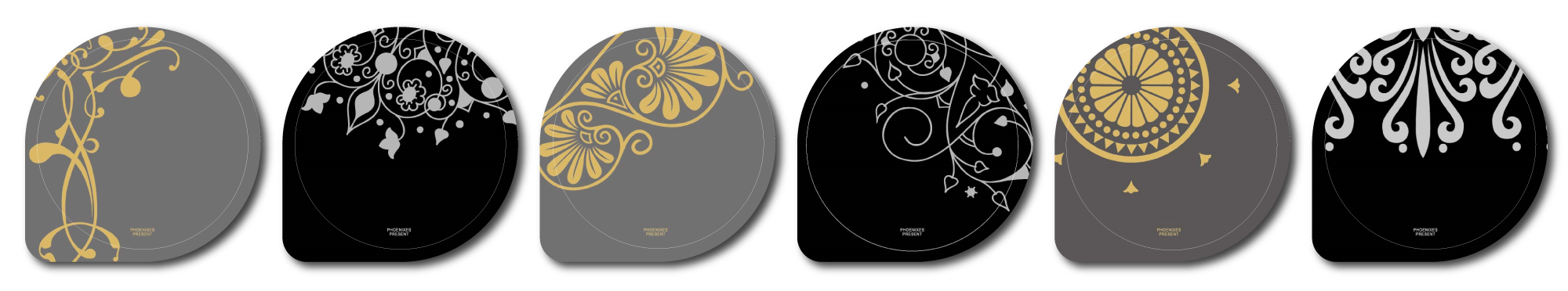 Họa tiết đen & vàng bạc